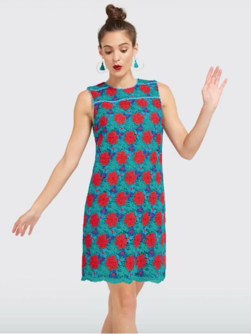 Draper James Patriotic Floral Mace Shift Dress